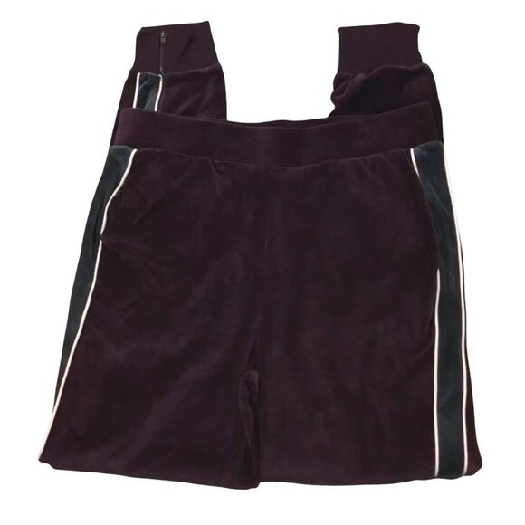 Fabletics Womens Britt Joggers Sweatpants Track Pants Purple Gray XS Velour - Picture 1 of 5